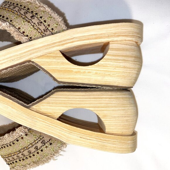 VTG Y2K Skechers CALI Size 8.5 Slip On Cut Out Block Heel Metallic Detail - Picture 8 of 9